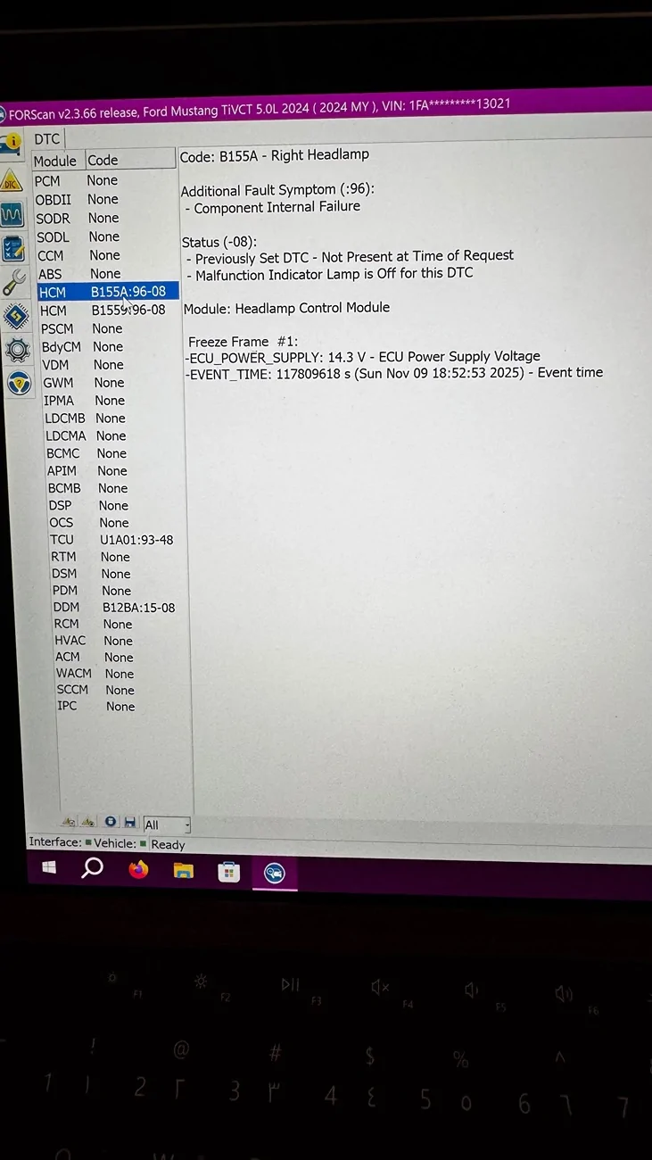 S650 Mustang Ford pass stopped working IMG_3361