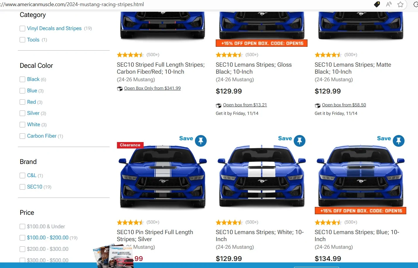 S650 Mustang Racing stripe opinions stripes Screenshot 2025-11-09 072904