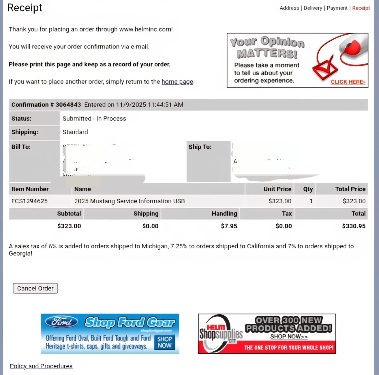 S650 Mustang Shop Manual Source. 1000004420