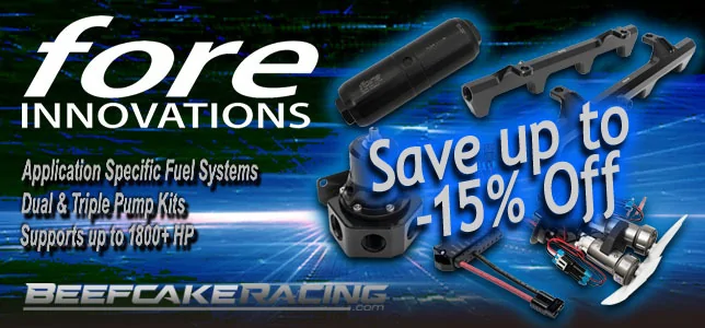 S650 Mustang Save 15% on Fore Innovations Fuel Systems and up to 10% off components — ONLY at BeefcakeRacing.com 🚀 fore-innovations-sale-15off-fuel-systems-beefcake-racing