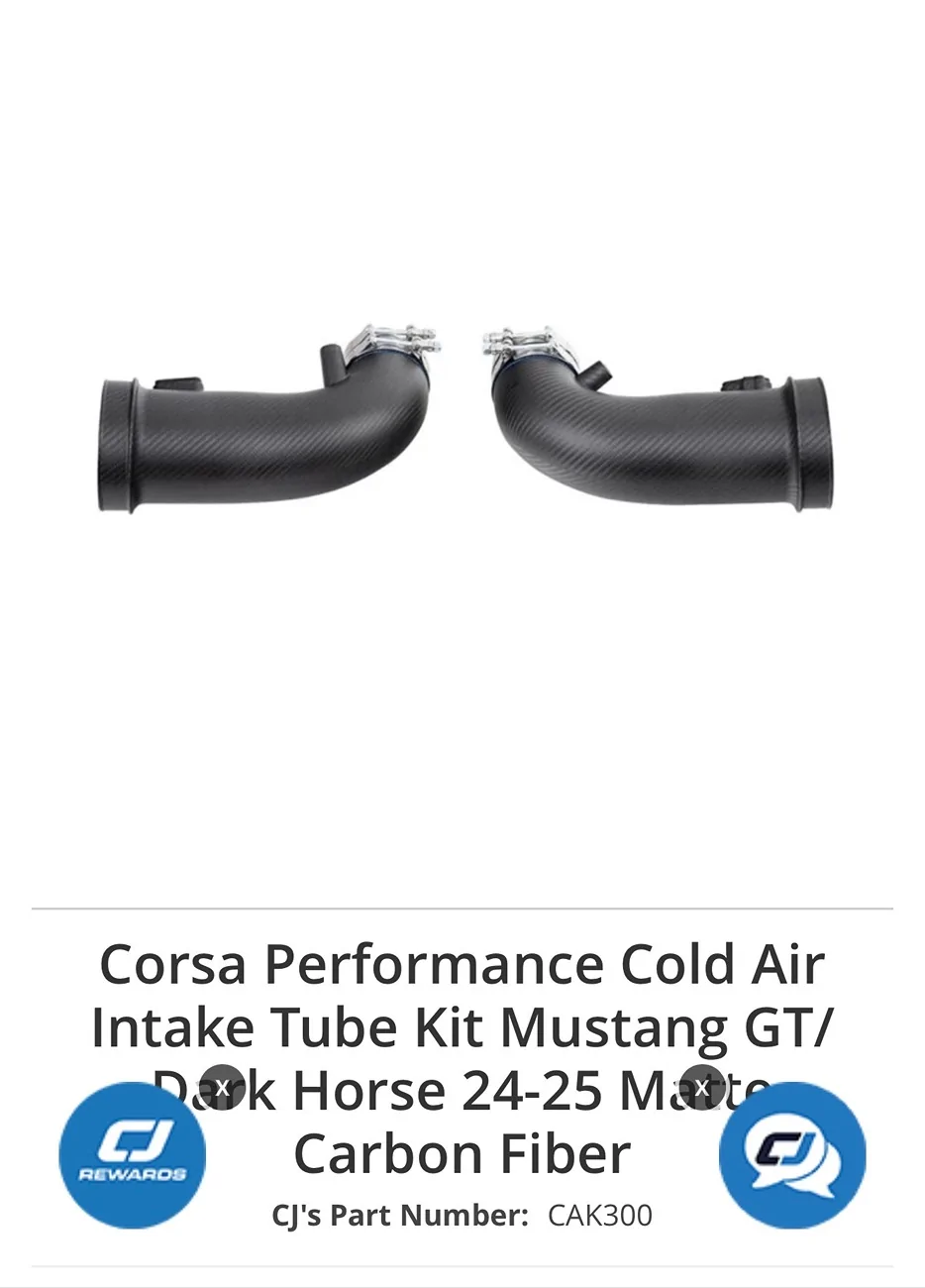 S650 Mustang Corsa cold air intake tubes IMG_1591