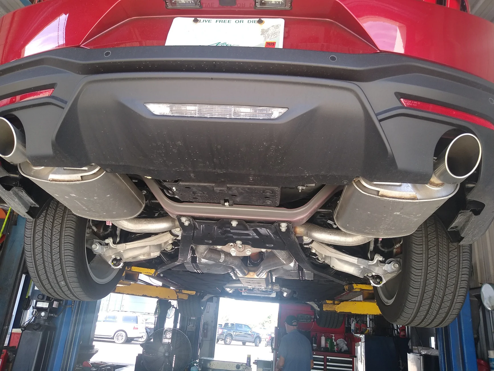 S650 Mustang First oil change for my GT at 1,620 miles - REMOTE AT MY HOME by Ford Mobile Service IMG_20250809_103431787