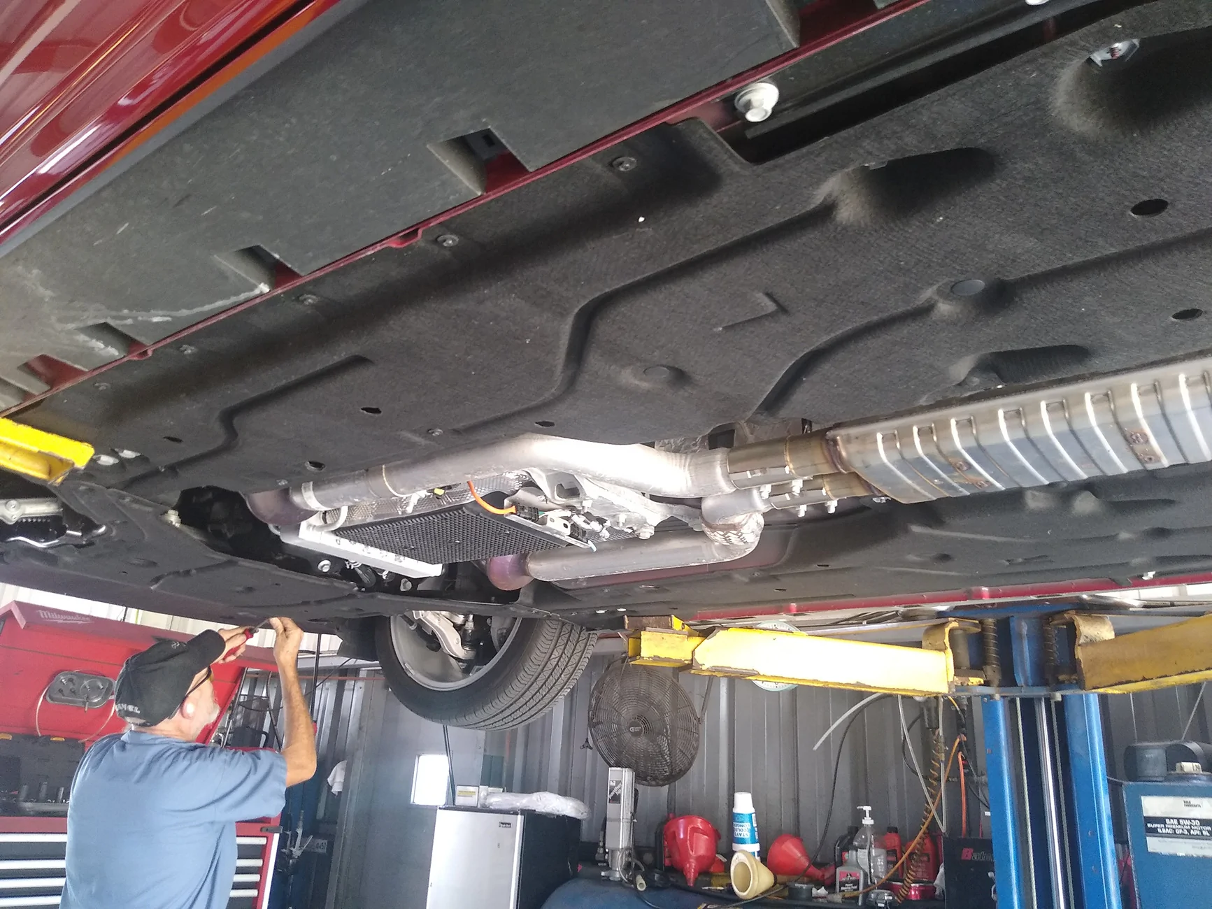 S650 Mustang First oil change for my GT at 1,620 miles - REMOTE AT MY HOME by Ford Mobile Service IMG_20250809_103529266