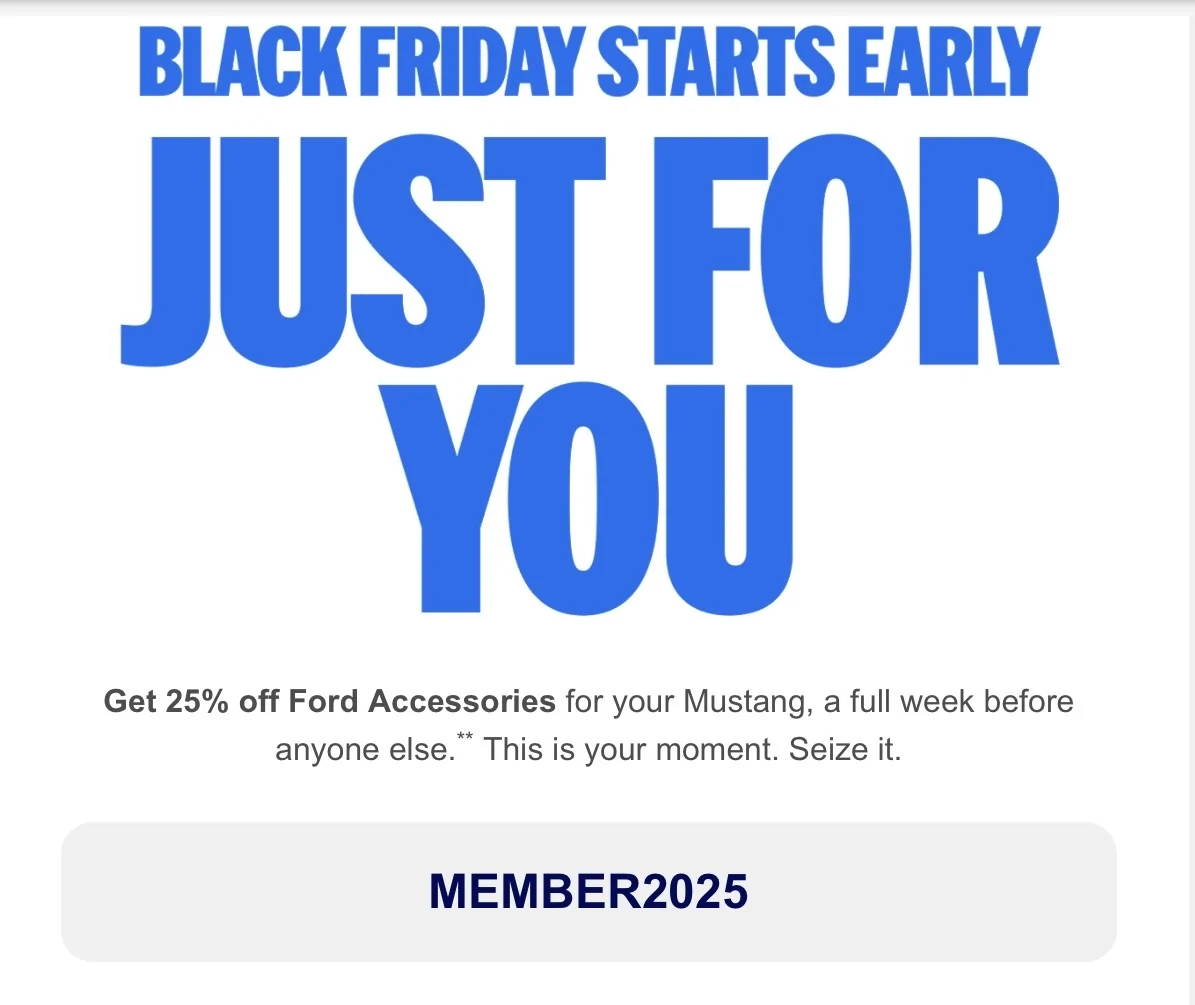 S650 Mustang Black Friday & Cyber Monday Sales (2025) by Mustang7g Vendors 🎁 IMG_8820