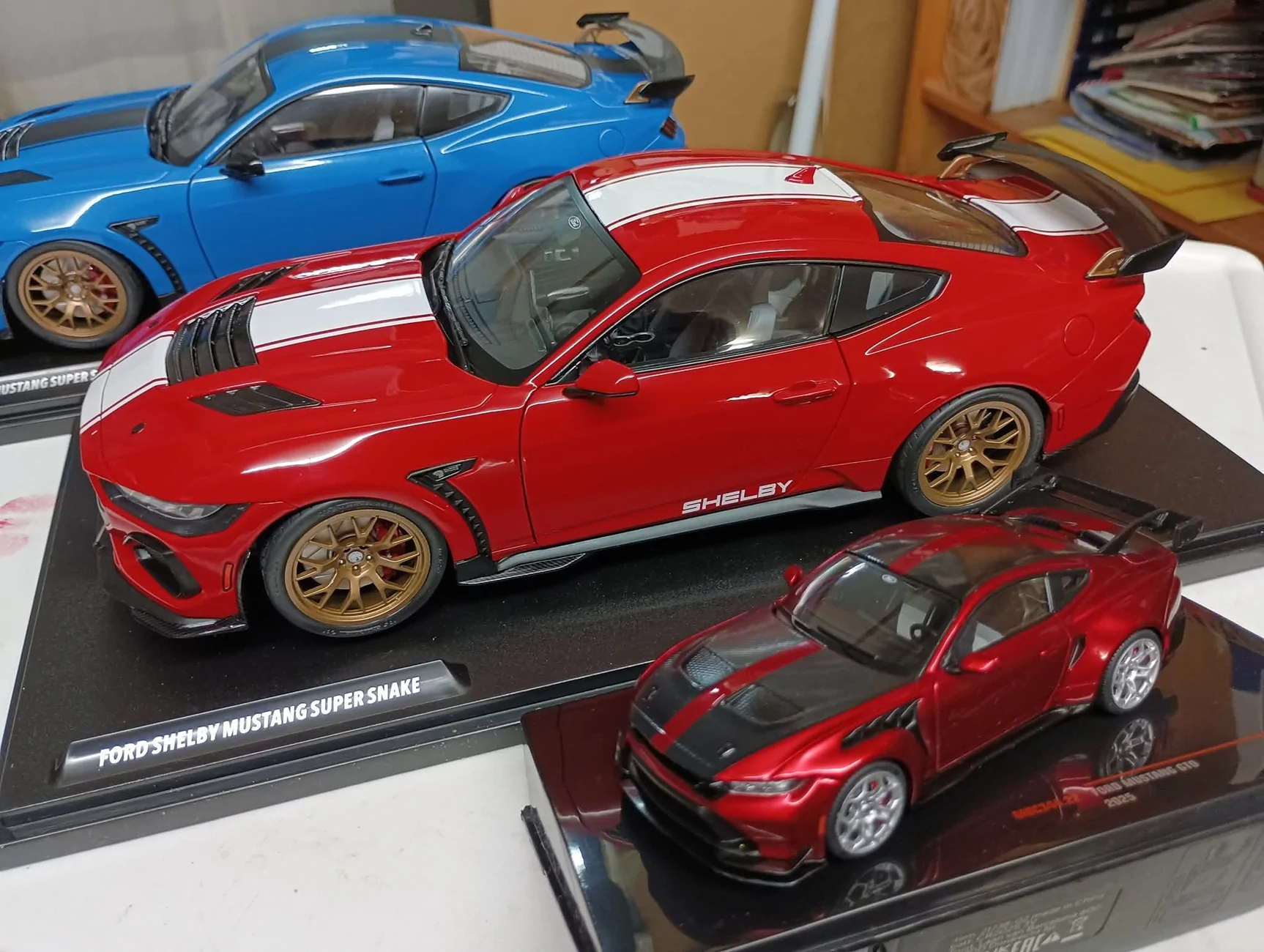 S650 Mustang First S650 2024 Ford Mustang Diecast! 1/18 Dark Horse in Carbonized Gray FB_IMG_1763758469080