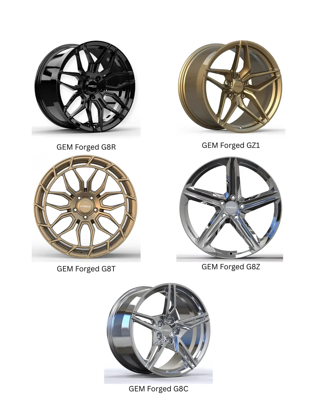 S650 Mustang GEM FORGED Wheels for Mustang GT, Mach 1, GT350, GT500 (19” / 20”) – Lightweight, Concave, Fully Forged 2