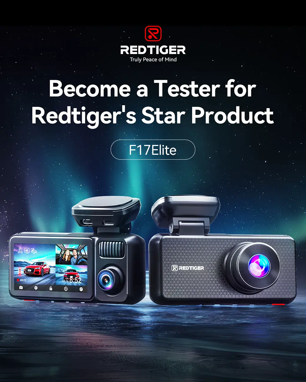 S650 Mustang Cyber Monday Surprise: Test the CES-Nominated F17 Elite Dashcam for Free! F17E测试者