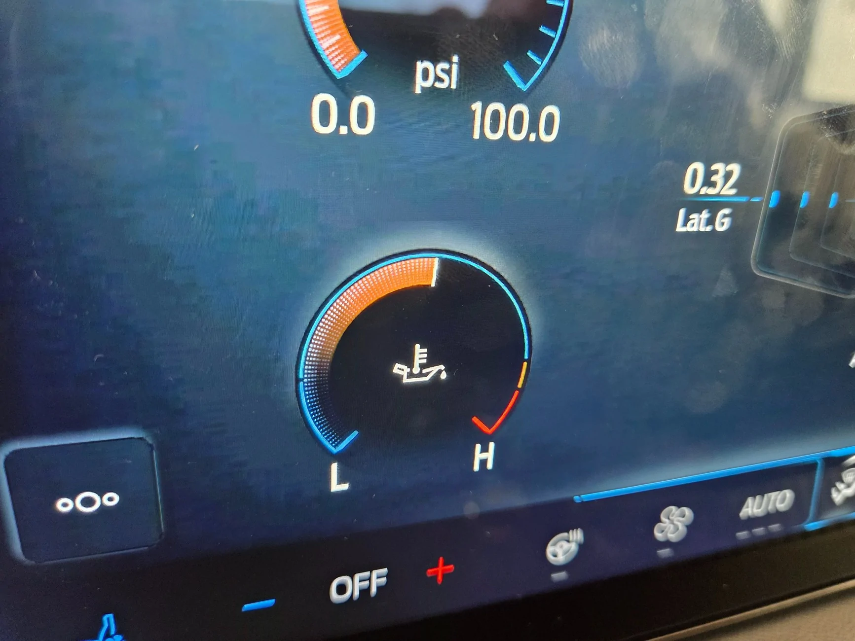 S650 Mustang Auxiliary oil temperature gauge values. 16469