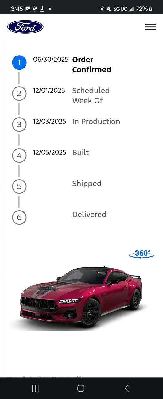 S650 Mustang ‘26 Order Update- Vin in 3 days Build Date Mid November Screenshot_20251205_154556_Chrom