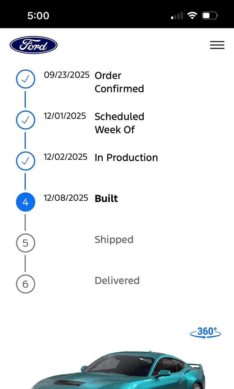 S650 Mustang ‘26 Order Update- Vin in 3 days Build Date Mid November IMG_2003
