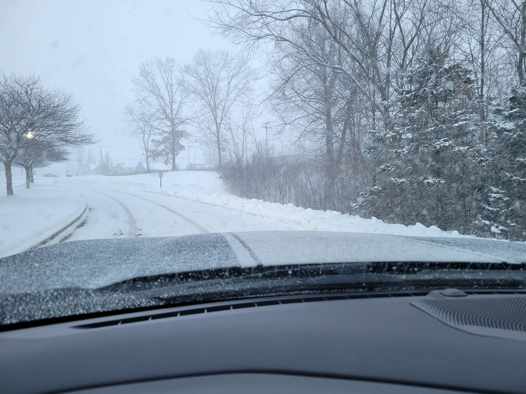 S650 Mustang Share some Winter Driving Pics and experience  (it won't melt) snow driving 12-9-2025