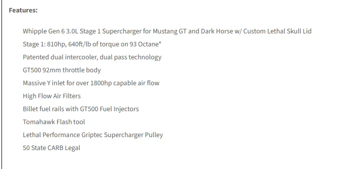 S650 Mustang Difference between the lethal stage 1 whipple kit and other stage 1 whipple kits 1765821185070-l7