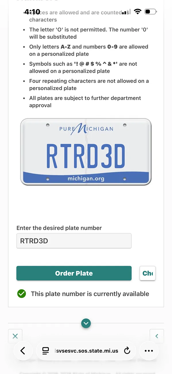 S650 Mustang Custom License Plate Idea IMG_4077