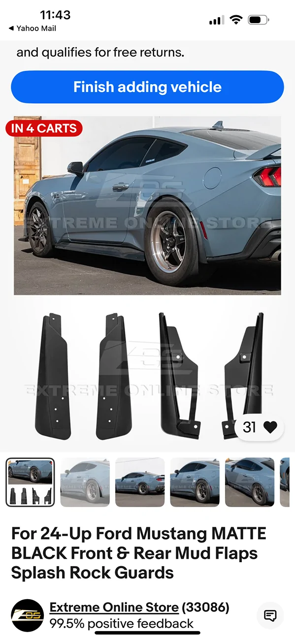 S650 Mustang Rock guards/splash guards IMG_6737