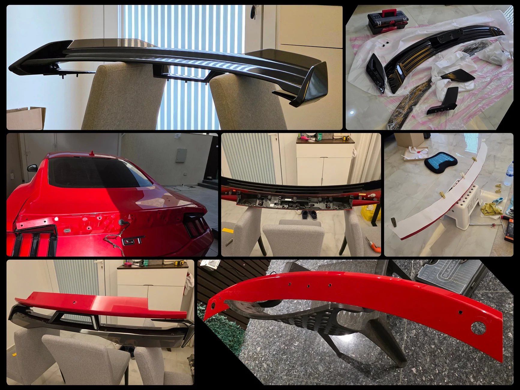 S650 Mustang DH Spoiler Installation at Home - GT 5.0 1000219969