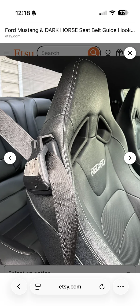 S650 Mustang Recaro seat belt guide hooks (pair) IMG_0174
