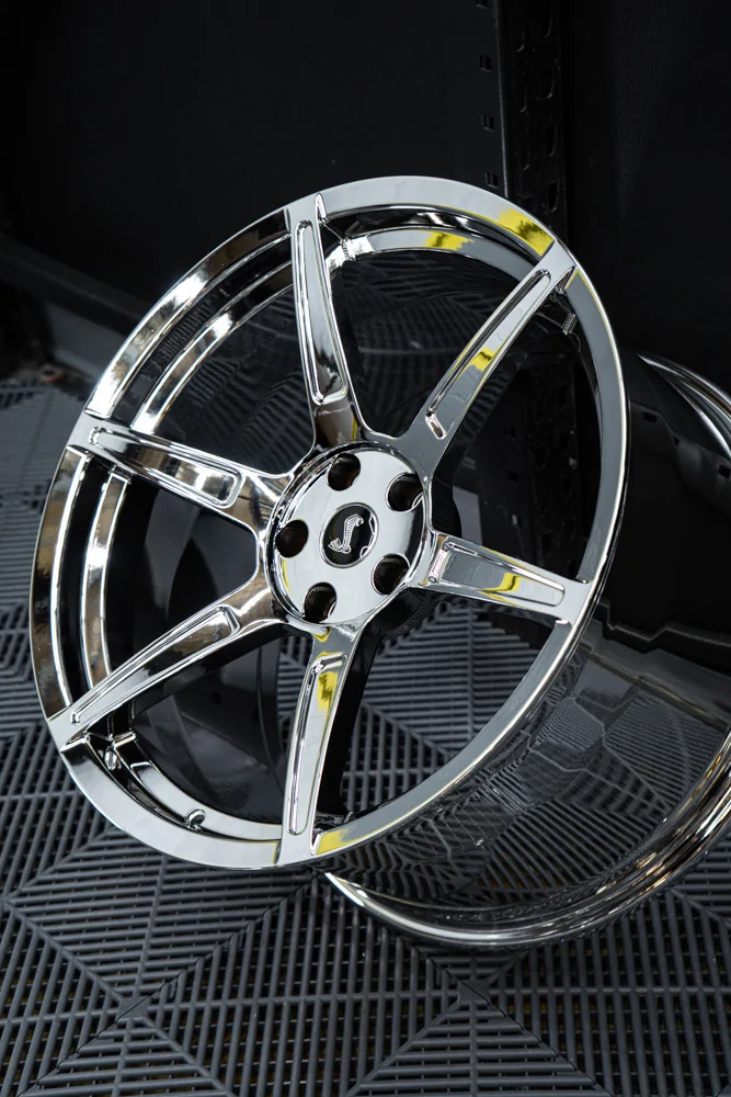 S650 Mustang Modern Muscle Monoblock Forged Wheels for Mustang GT, Mach 1, GT350, GT500 19" 20" - Light weight & Concave Design MODERN-MUSCLE-WHEELS-M6-chrome-5