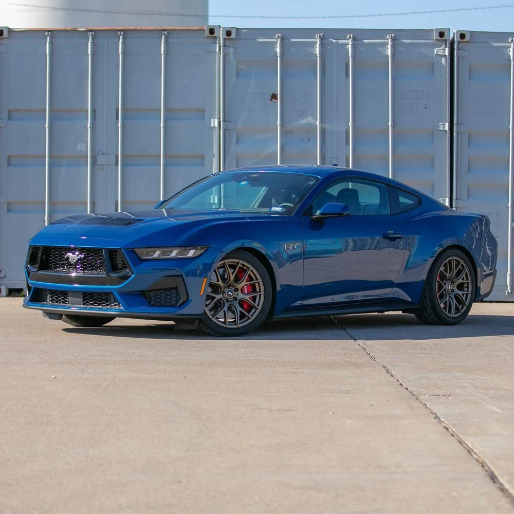 S650 Mustang 2024 Mustang GT on Bronze SVE Drift Wheels sve-mustang-drift-wheel-petlas-tire-kit-19x9-5-satin-bronze-24-25_d17969fc