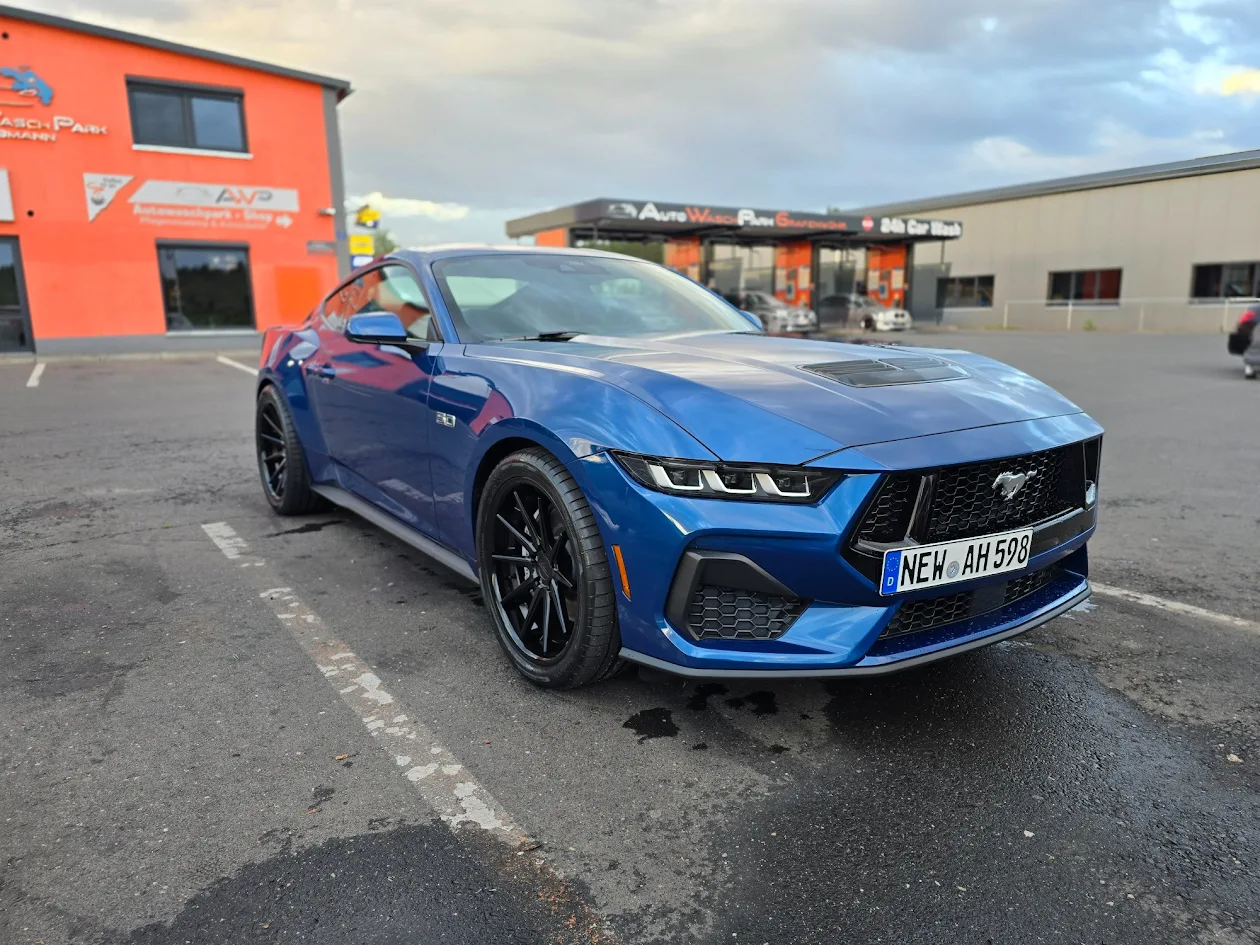 S650 Mustang 2024 Mustang GT on Ferrada FR4 20x9 wheels, Hankook Ventus R-s4 285/35 tires with Stock Suspension. unnamed (3)