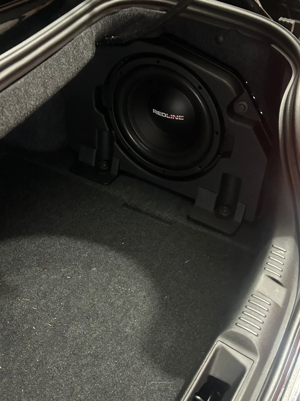 S650 Mustang Stock B&O sub to Kicker subwoofer 48CWRT104 IMG_8468
