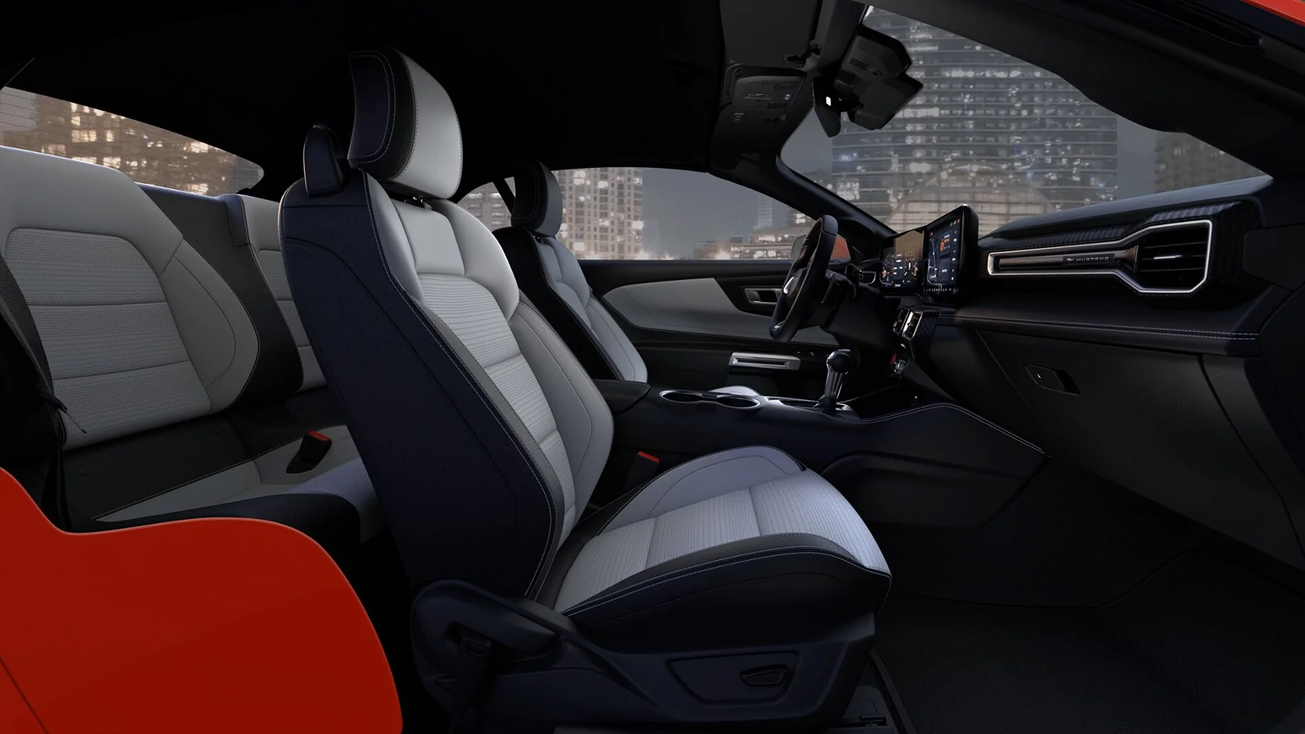S650 Mustang Interior options for 2026 Orange Fury INSIDE 
