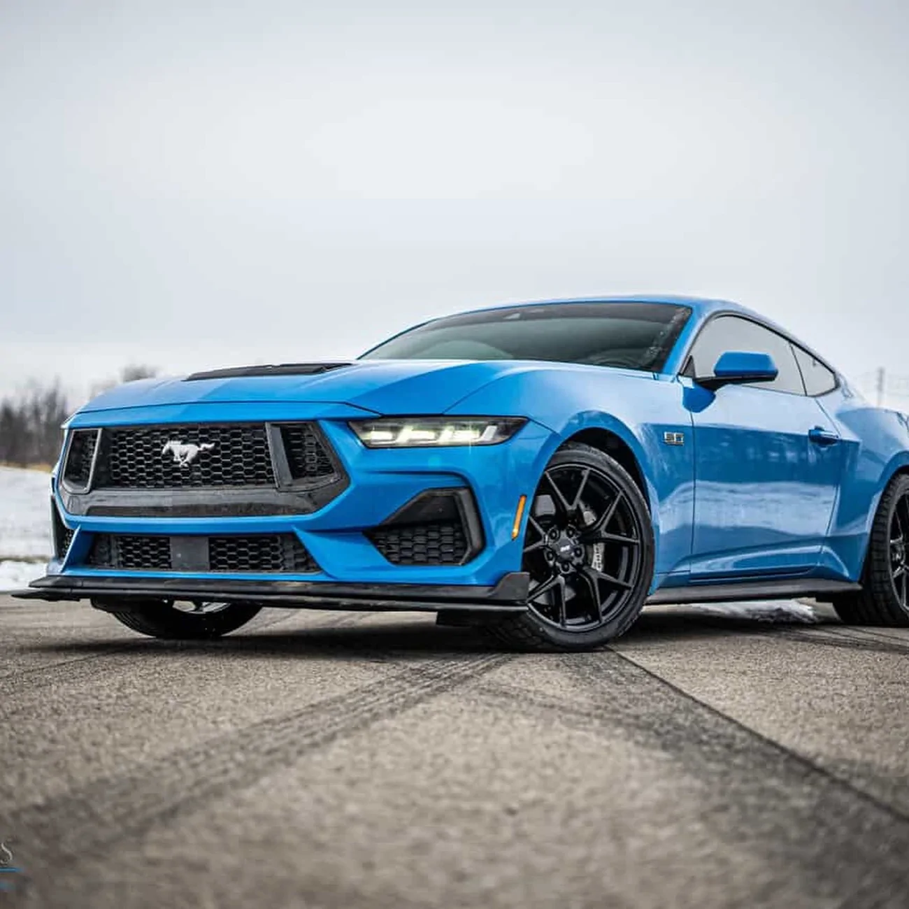 S650 Mustang Grabber Blue S650 On Black SVE SP2 Wheels 627701491_18569959213043026_72636134967718305_n