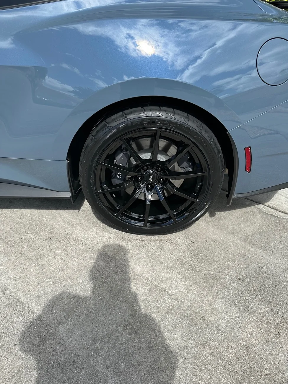 S650 Mustang Grabber Blue S650 On Black SVE SP2 Wheels IMG_6239