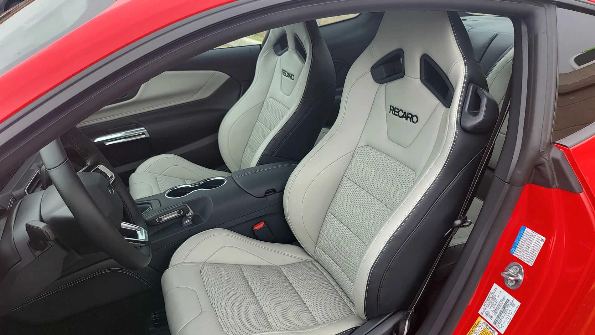 S650 Mustang What color stitching will my Vapor Blue Metallic GT premium w/401A be? 20240318_160437