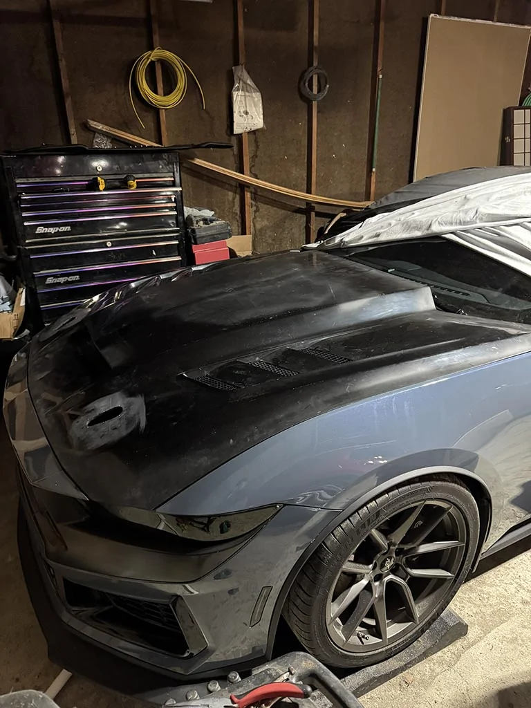 S650 Mustang MAZ Competizione Bumper and High Cowl Terminator Hood IMG_1104