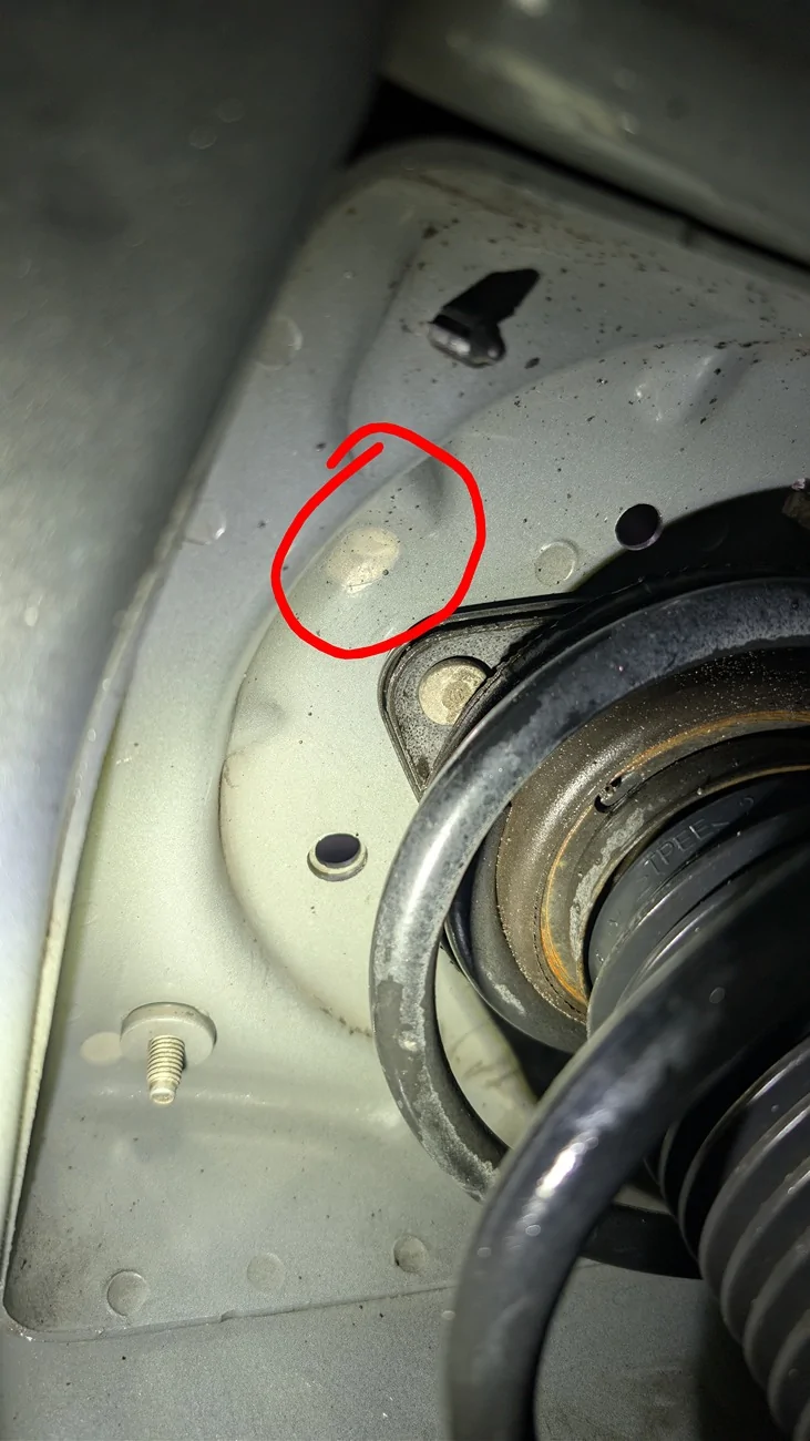 S650 Mustang Factory paint defect in suspension towers 11176