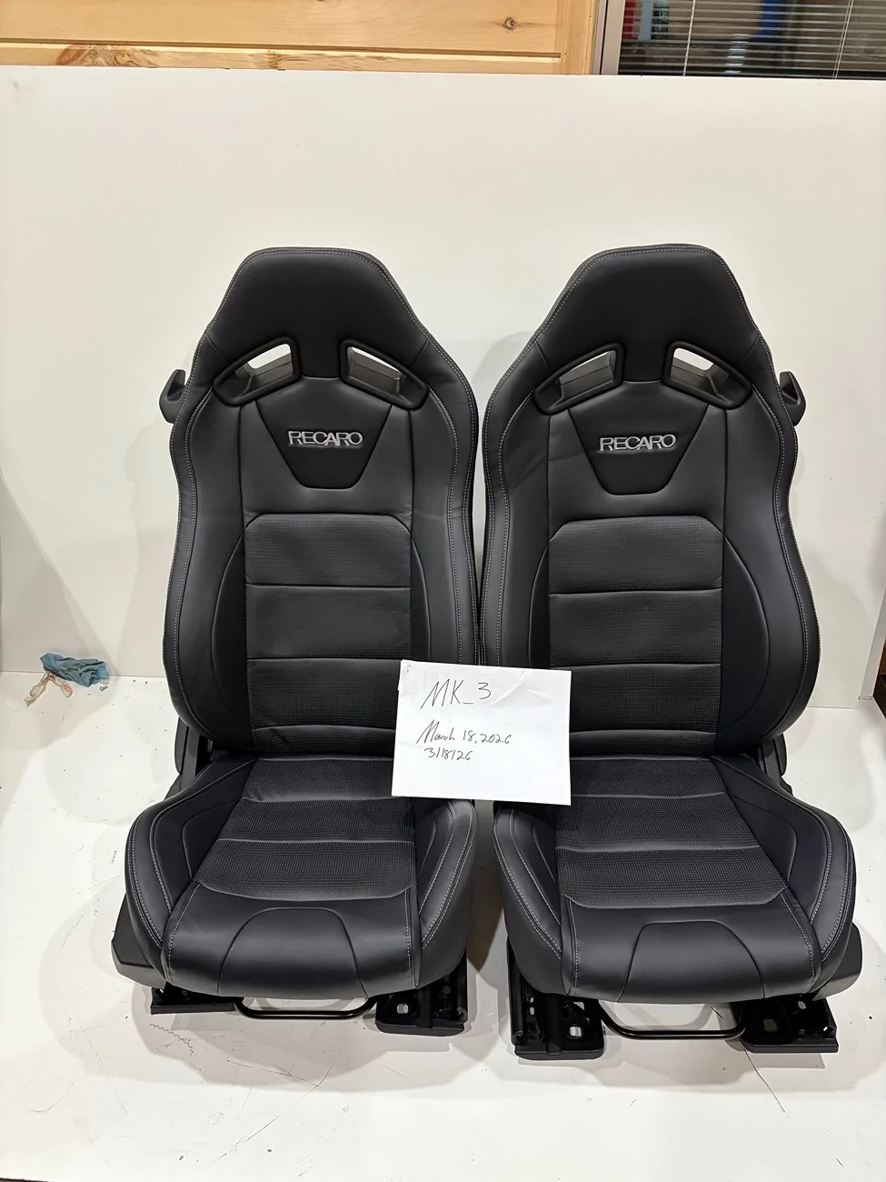 S650 Mustang Recaro Seat Set +Rear seat COVERS and leather door inserts IMG_0027