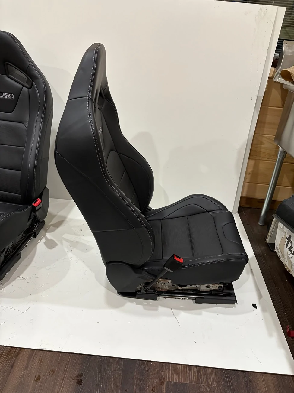 S650 Mustang Recaro Seat Set +Rear seat COVERS and leather door inserts IMG_0028