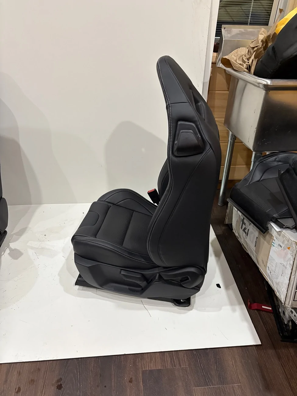 S650 Mustang Recaro Seat Set +Rear seat COVERS and leather door inserts IMG_0030