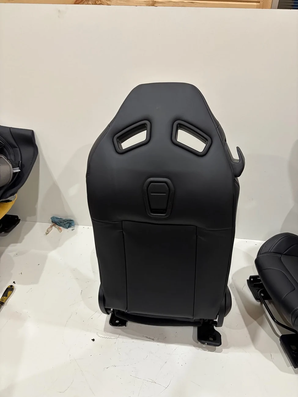 S650 Mustang Recaro Seat Set +Rear seat COVERS and leather door inserts IMG_0032