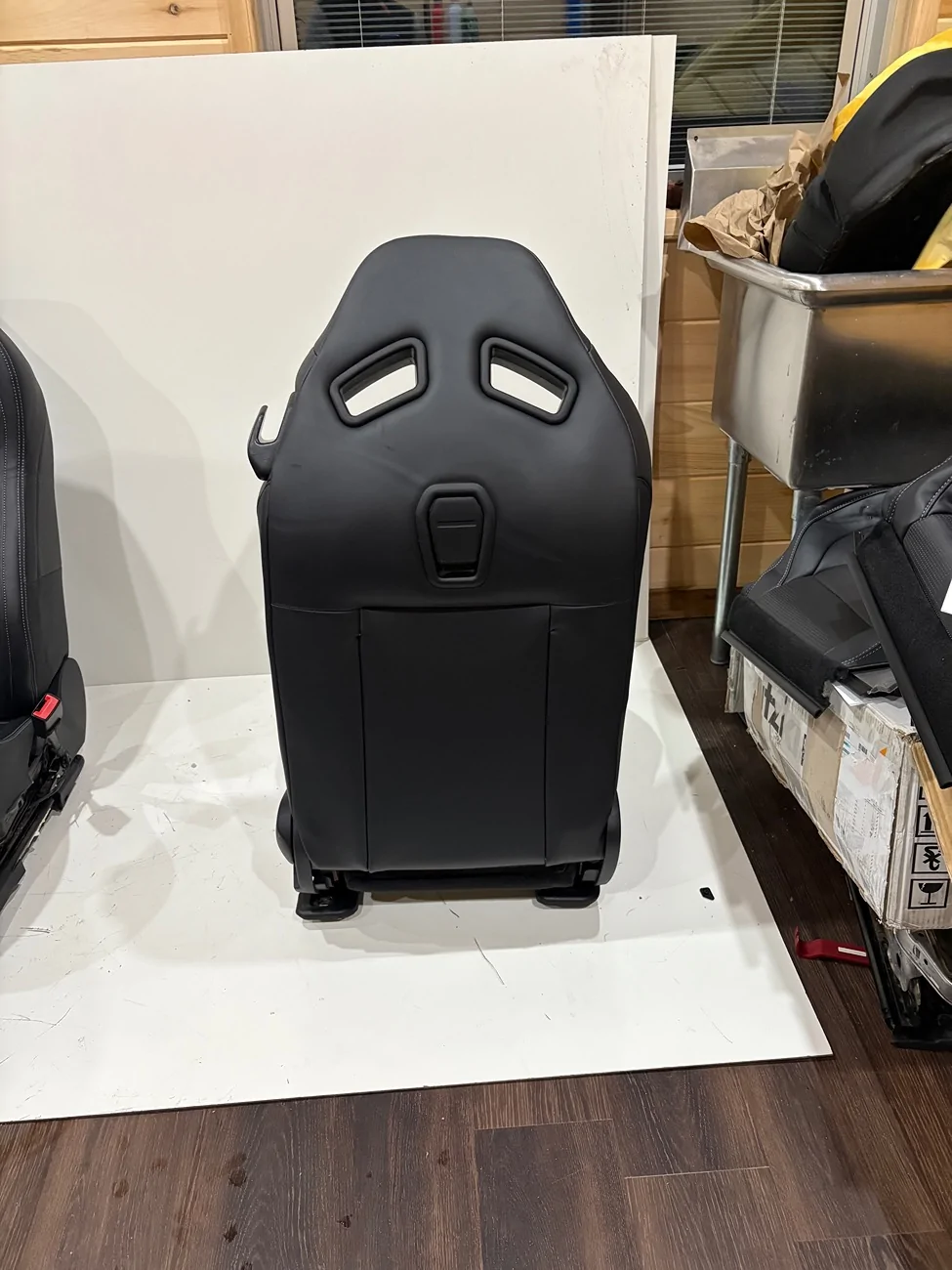 S650 Mustang Recaro Seat Set +Rear seat COVERS and leather door inserts IMG_0029