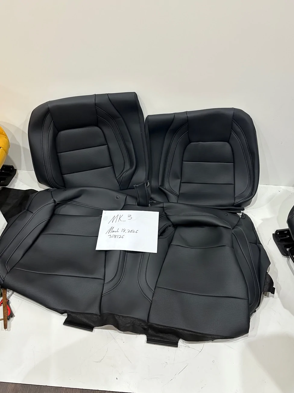 S650 Mustang Recaro Seat Set +Rear seat COVERS and leather door inserts IMG_0035