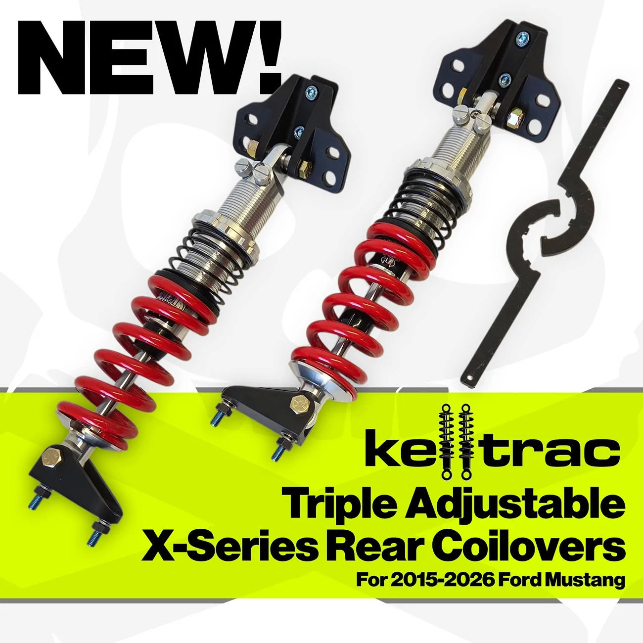 S650 Mustang NEW Kelltrac Triple Adjustable X-SERIES Rear Coilover Kit kelltrac_new_coilover