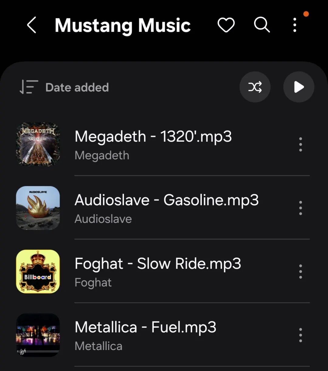 S650 Mustang What music do you like to blast while driving your Mustang? Screenshot_20260412_101940_Samsung Music