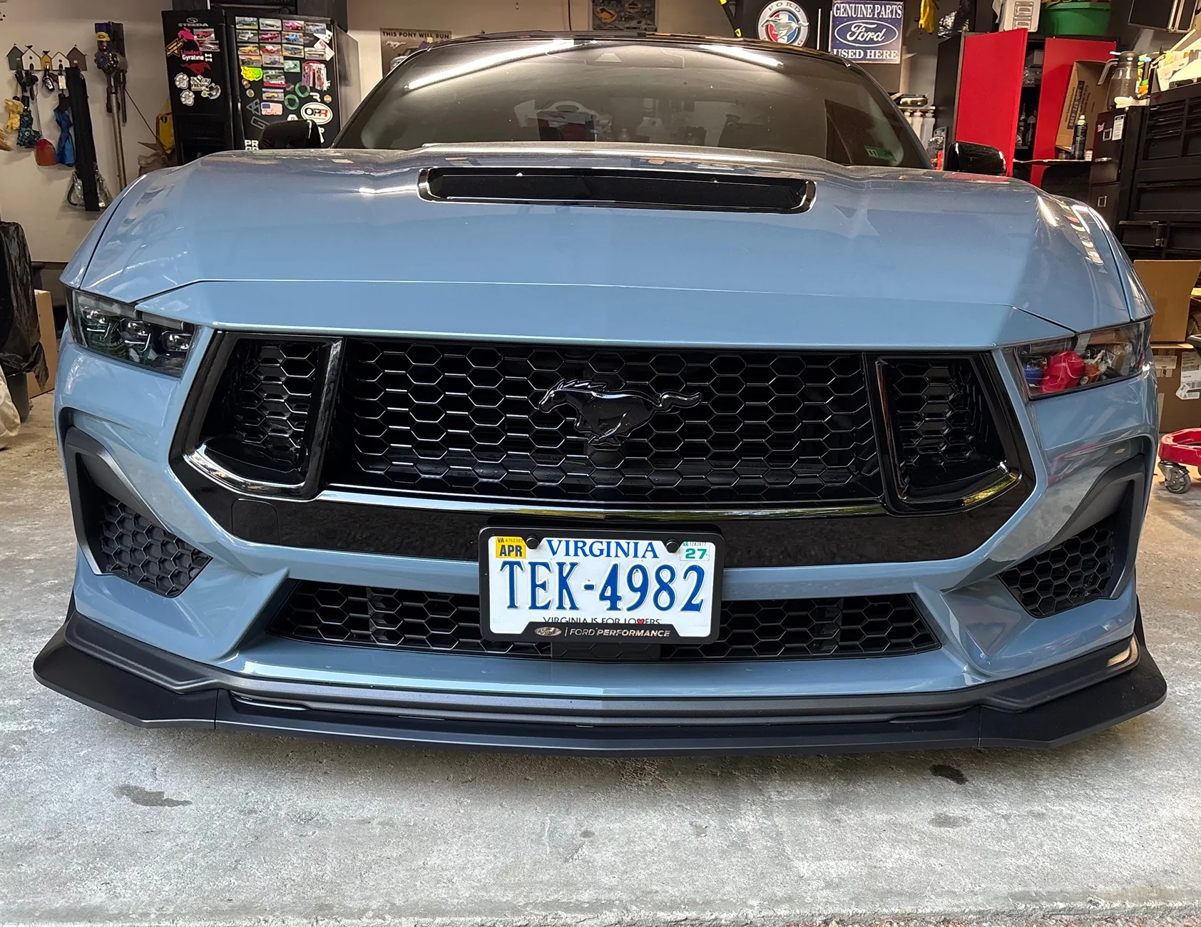 S650 Mustang Steeda Mustang GT Silver Grille Overlays IMG_4662