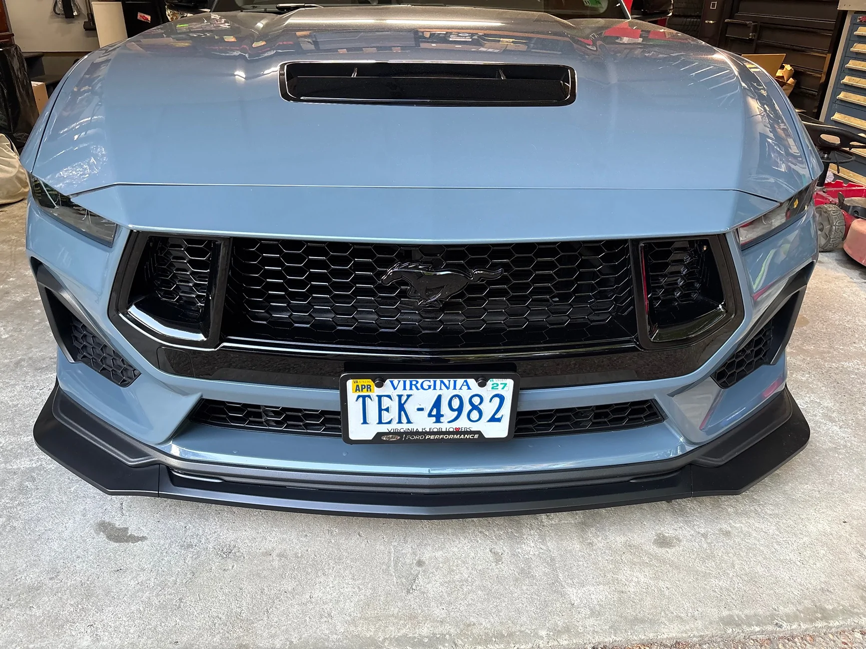 S650 Mustang Steeda Mustang GT Silver Grille Overlays IMG_4663