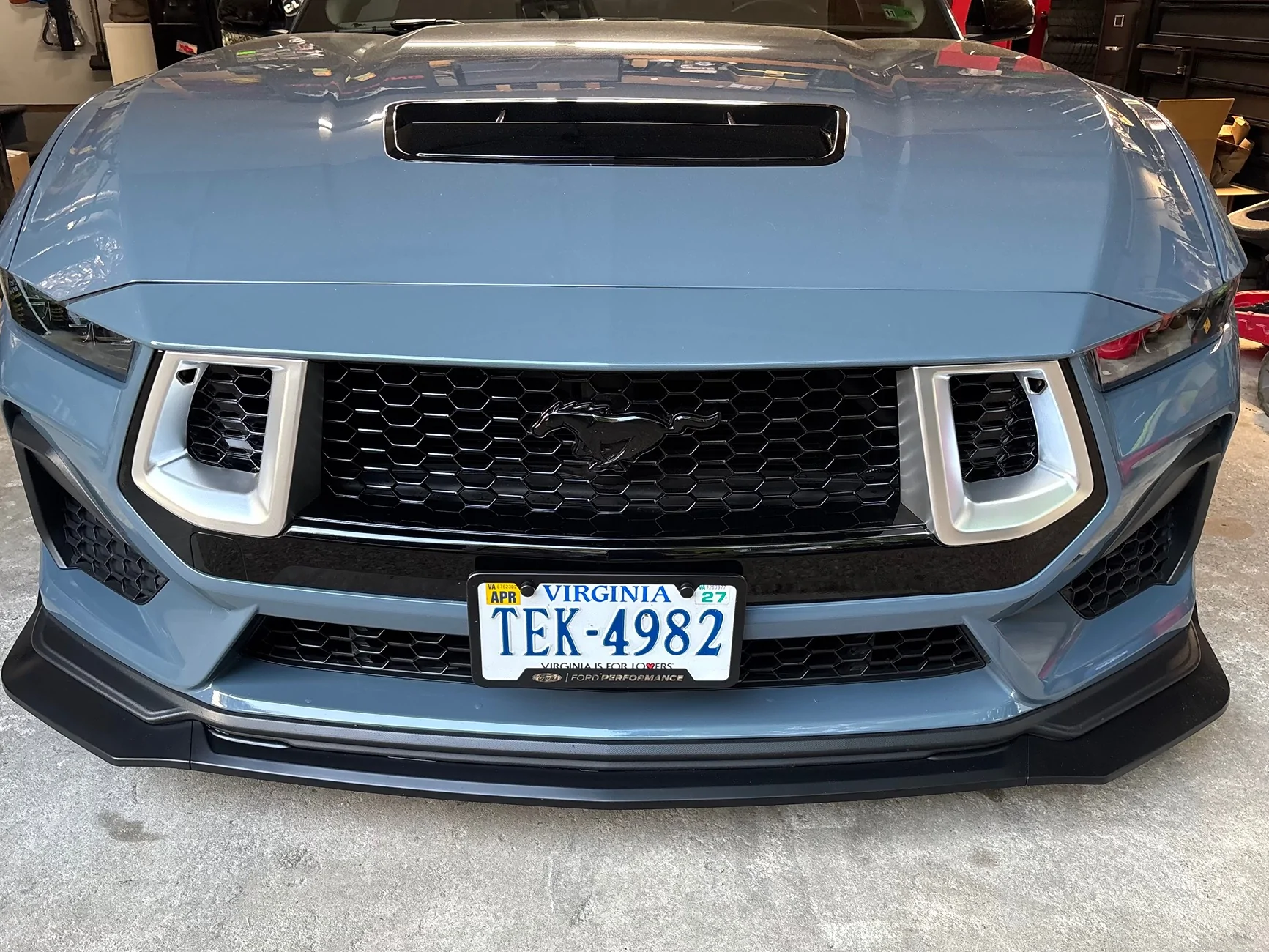 S650 Mustang Steeda Mustang GT Silver Grille Overlays IMG_4666