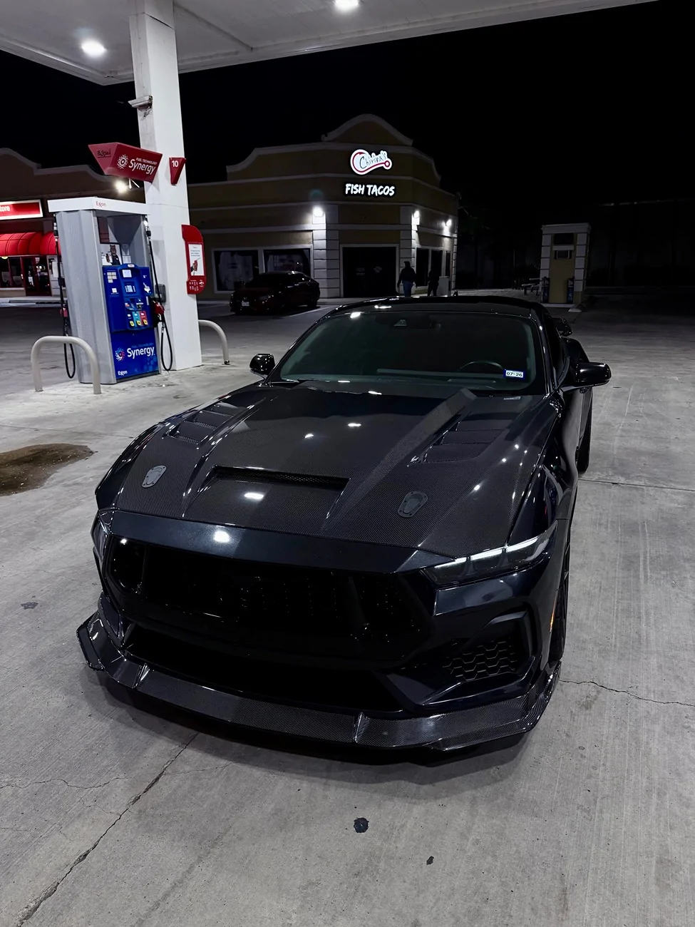 S650 Mustang Feral Industries Carbon Fiber Track Style front splitter IMG_4872