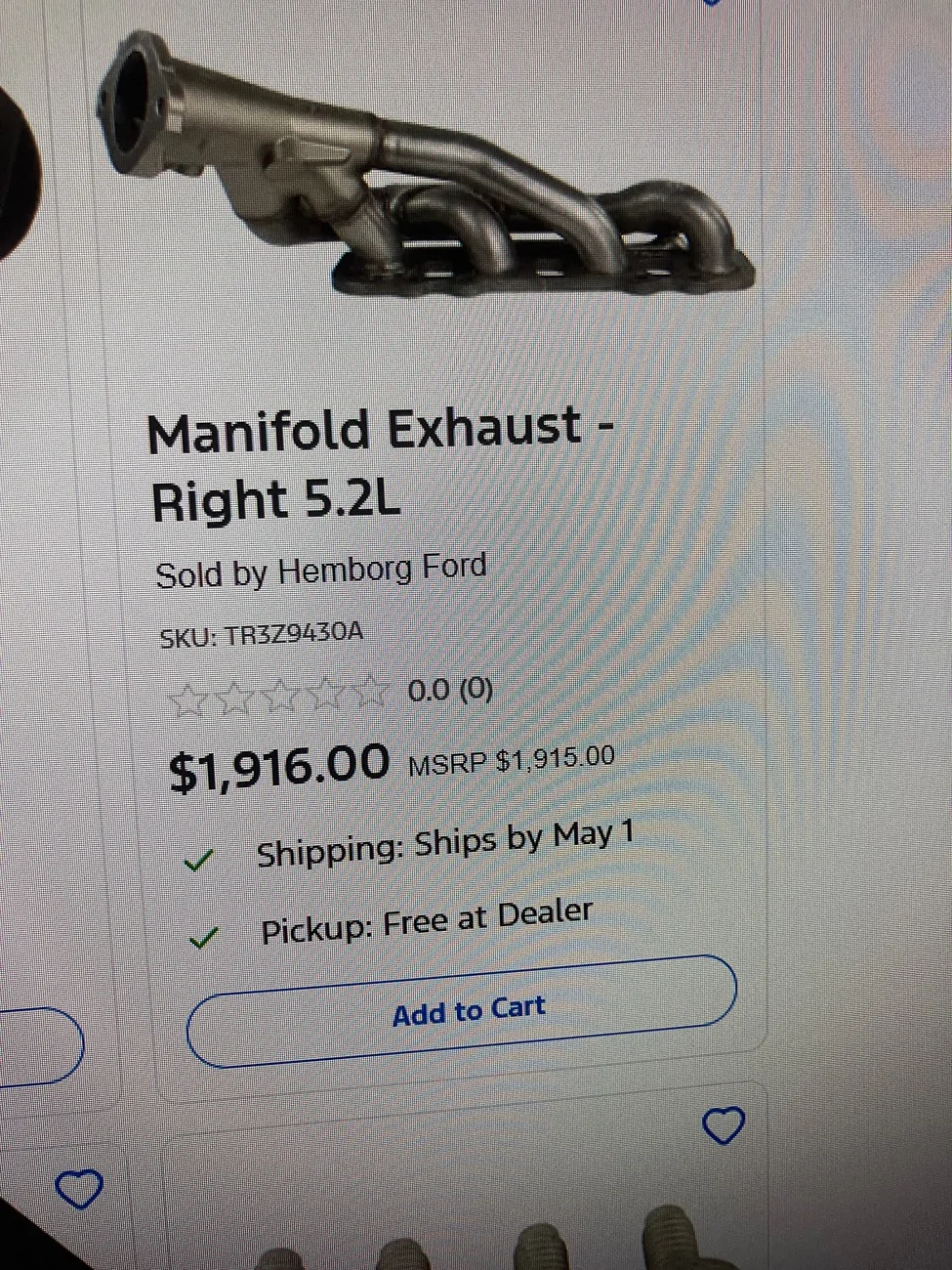 S650 Mustang Mustang GTD parts are now in Ford parts database imag