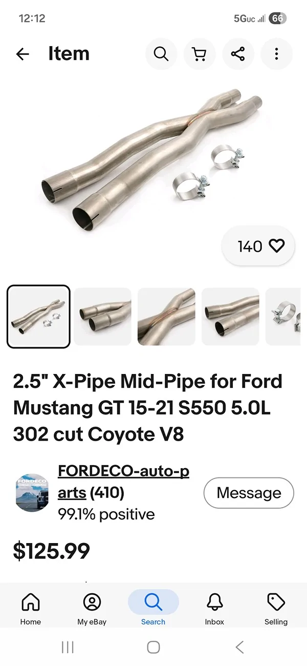 S650 Mustang X-pipe installation Screenshot_20260502_121201_eBay