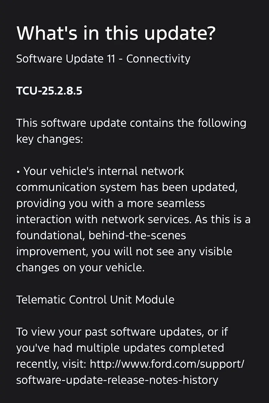 S650 Mustang Yet another software update. IMG_8579