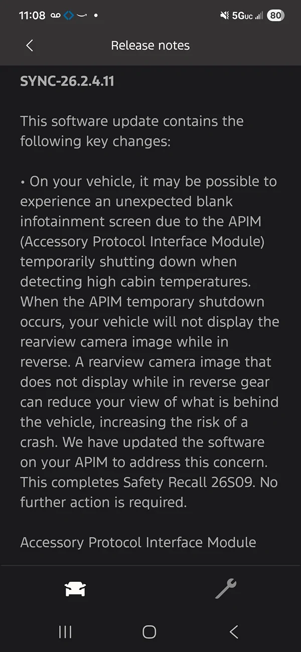S650 Mustang Yet another software update. Screenshot_20260504_110840_Ford