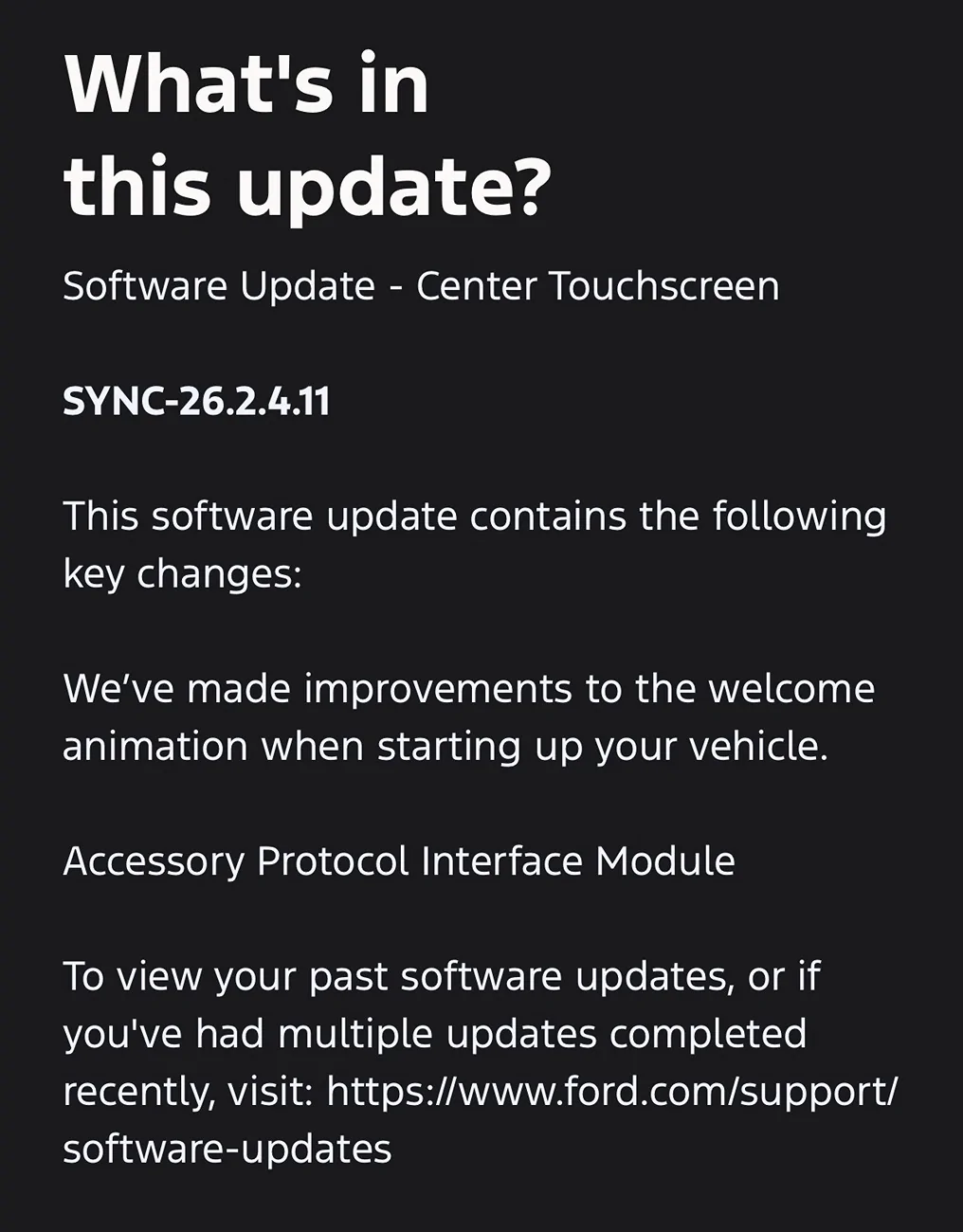 S650 Mustang Software update 4/24/26 IMG_8410