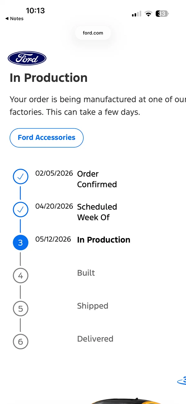 S650 Mustang Order in production for 12 days with no update IMG_6458