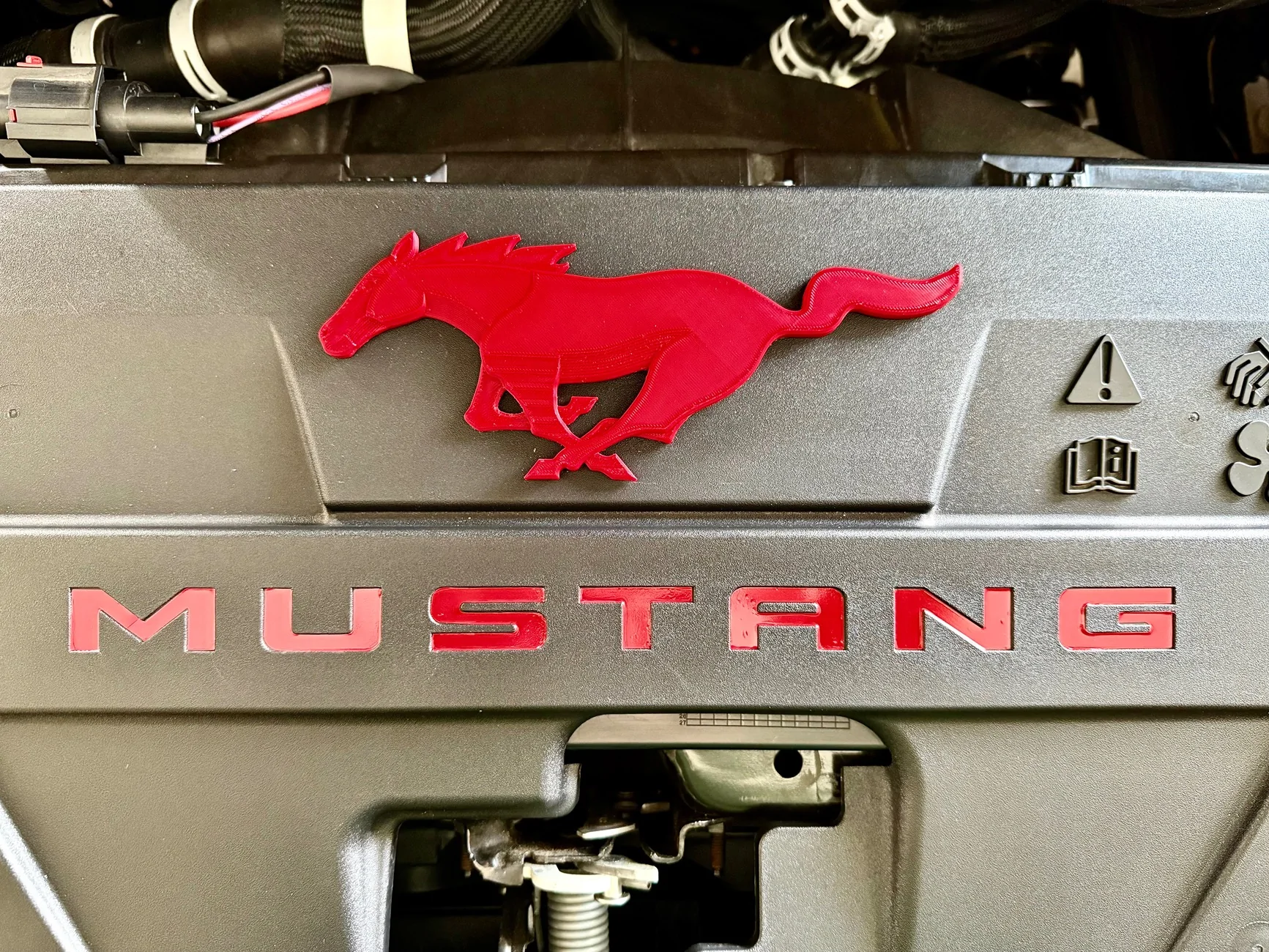 S650 Mustang Engine Bay Custom Color Letters IMG_8218