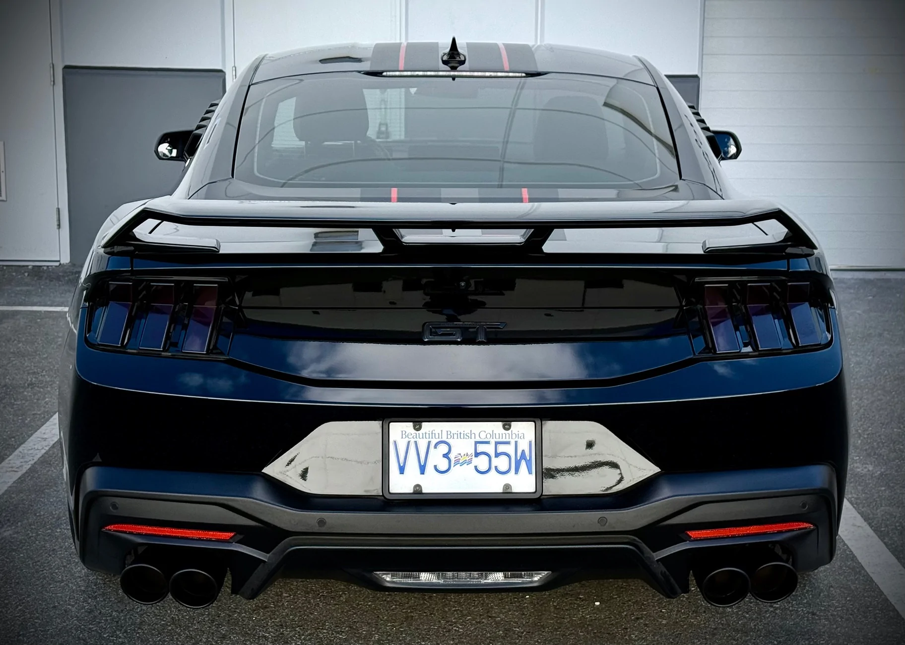 S650 Mustang Black exhaust tips installed IMG_2285